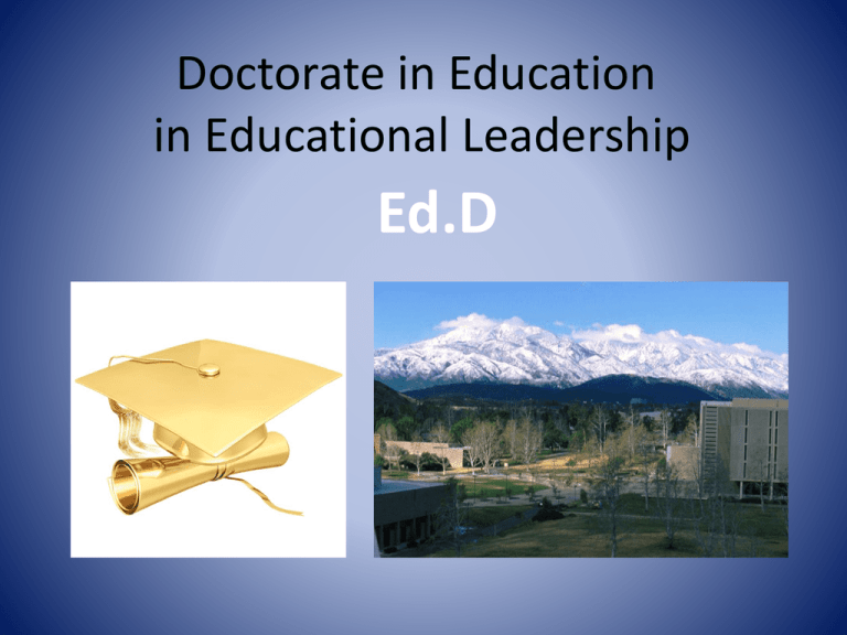 Phd in educational leadership and management