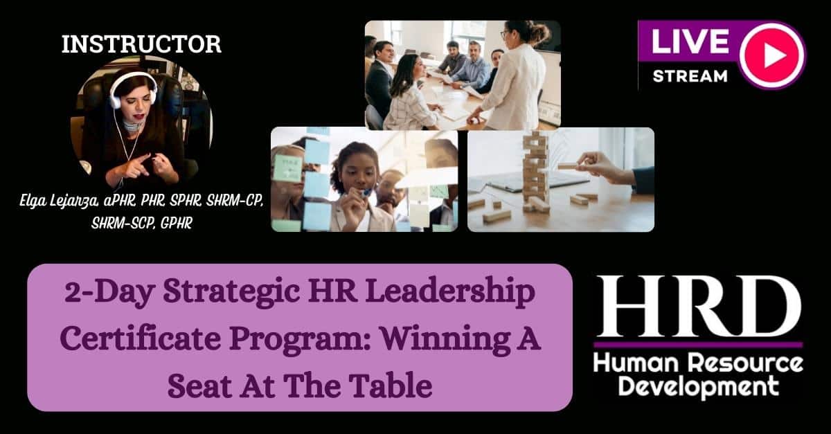 Strategic hr leadership certificate program