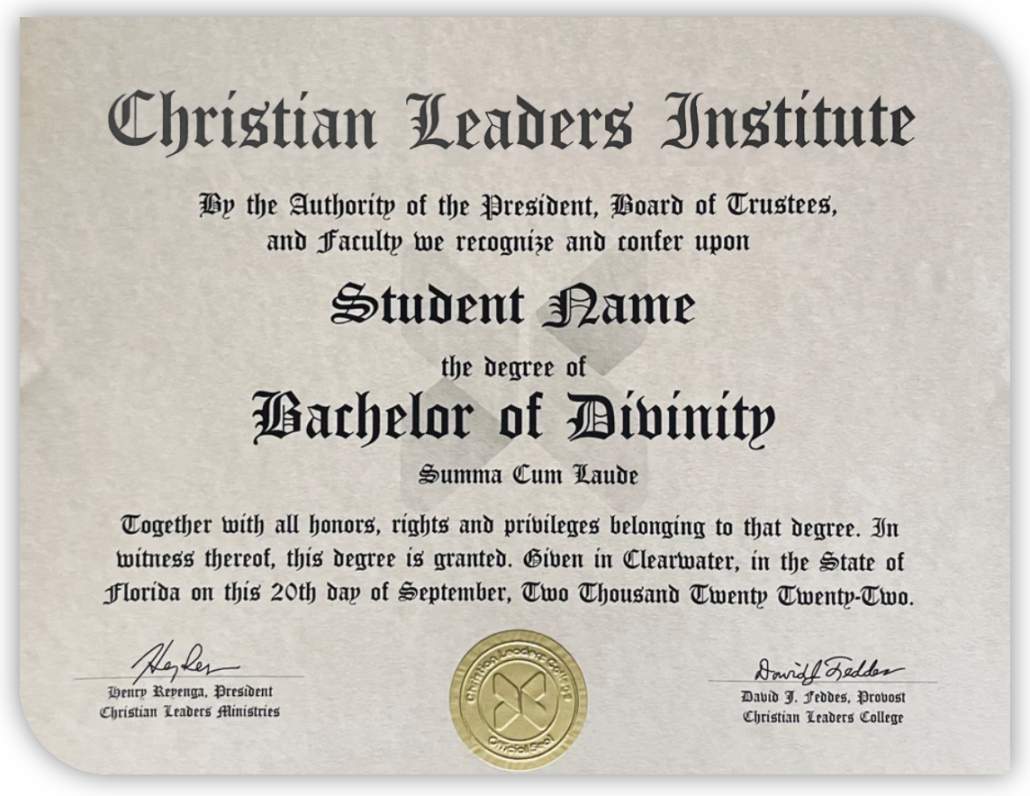 Christian leadership degree