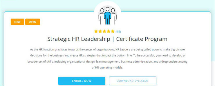 Strategic hr leadership certificate program