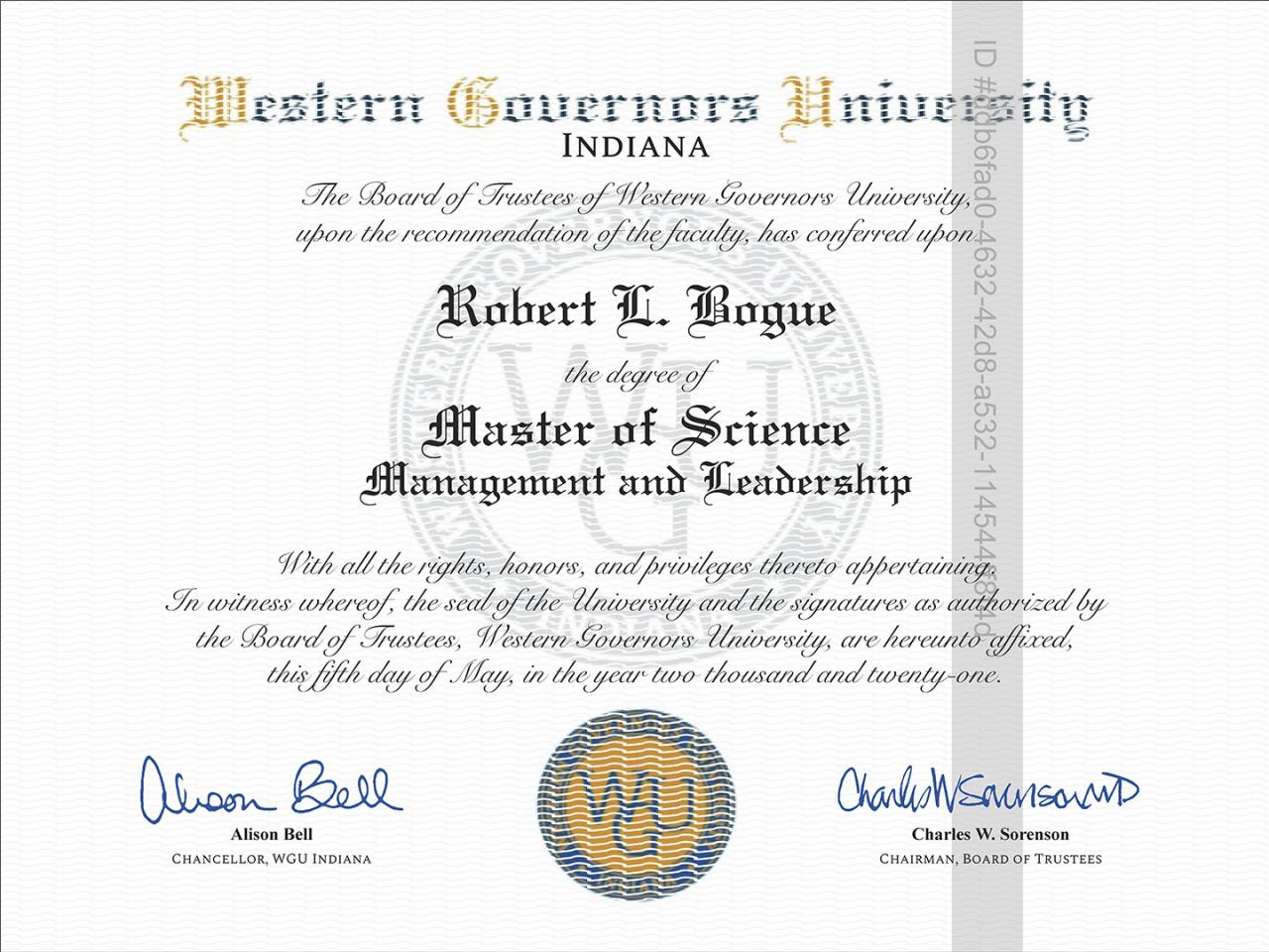 Master of science leadership